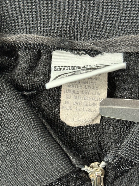 Vintage Street Culture Men's Black Short-Sleeve Polo with Zip XL Y2K - Picture 4 of 7